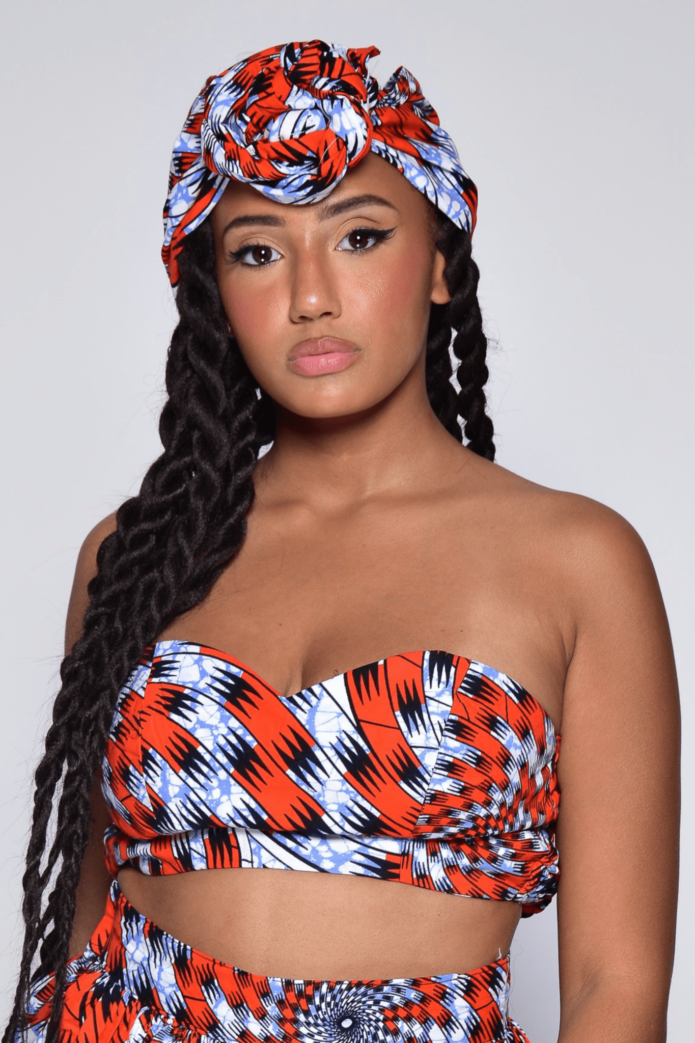 Crop Top Malia – Top imprimé wax en coton fait main - makomie